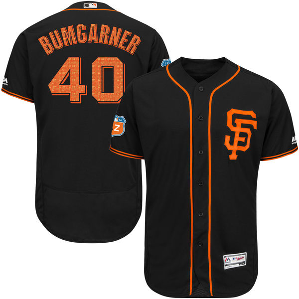 San Francisco Giants #40 Madison Bumgarner Black Flexbase Authentic Collection On-Field Spring Jersey