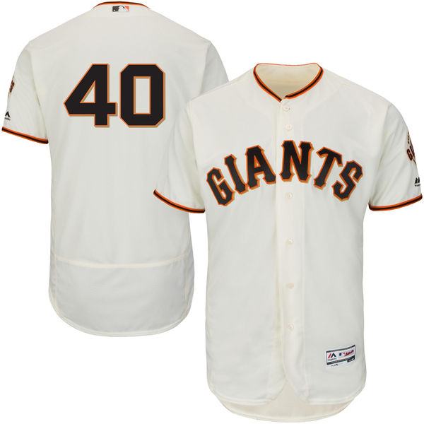 San Francisco Giants #40 Madison Bumgarner Cream Flexbase Authentic Collection Jersey