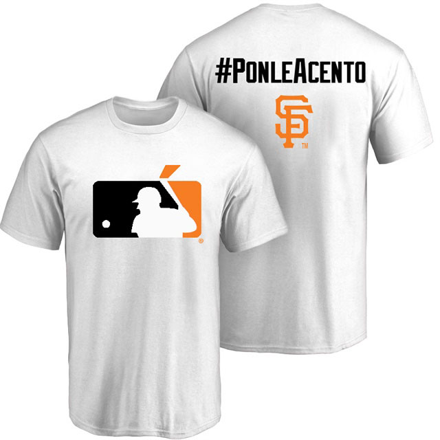 San Francisco Gaints White Hispanic Heritage Month PonleAcento T-Shirt