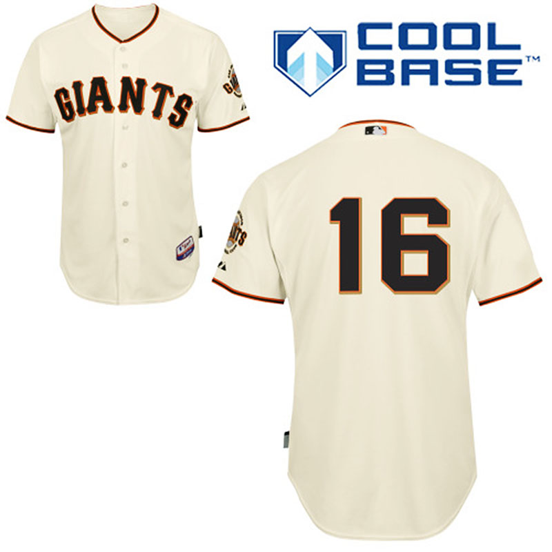 San Francisco Giants #16 Angel Pagan Men's Authentic Cream Home Majestic MLB Cool Base Jersey