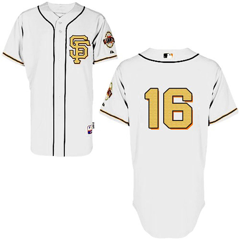 San Francisco Giants #16 Angel Pagan Men's Authentic Cream Majestic MLB Jersey