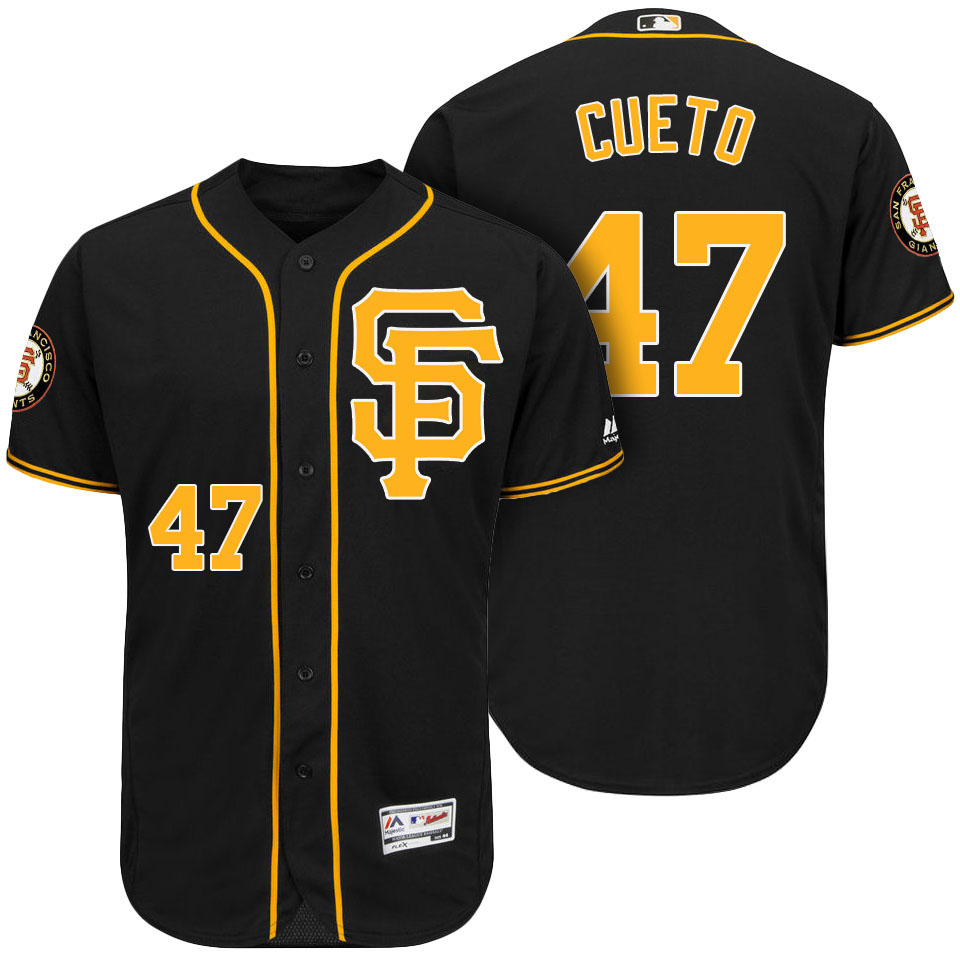 San Francisco Giants Johnny Cueto #47 Black Official Cool Base Jersey