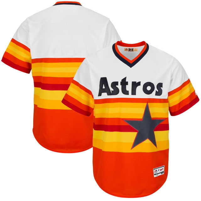 Houston Astros Majestic Orange Big & Tall Cool Base Team Jersey