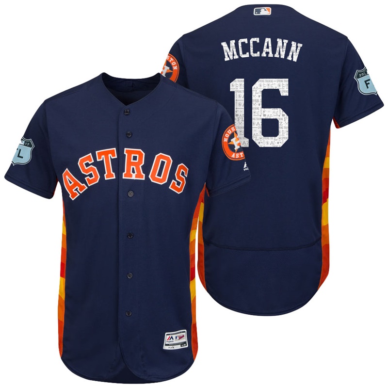 Houston Astros Brian McCann #16 Navy 2017 Spring Training Flex Base Jersey