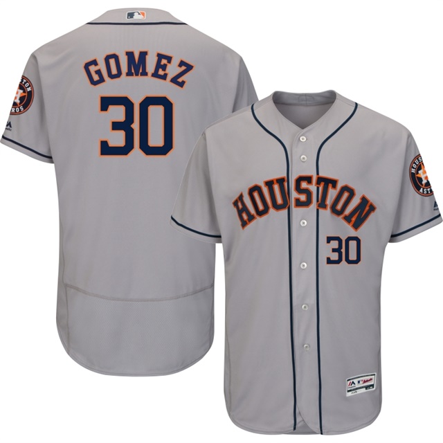 Houston Astros #30 Carlos Gomez Gray Flexbase Authentic Collection Jersey