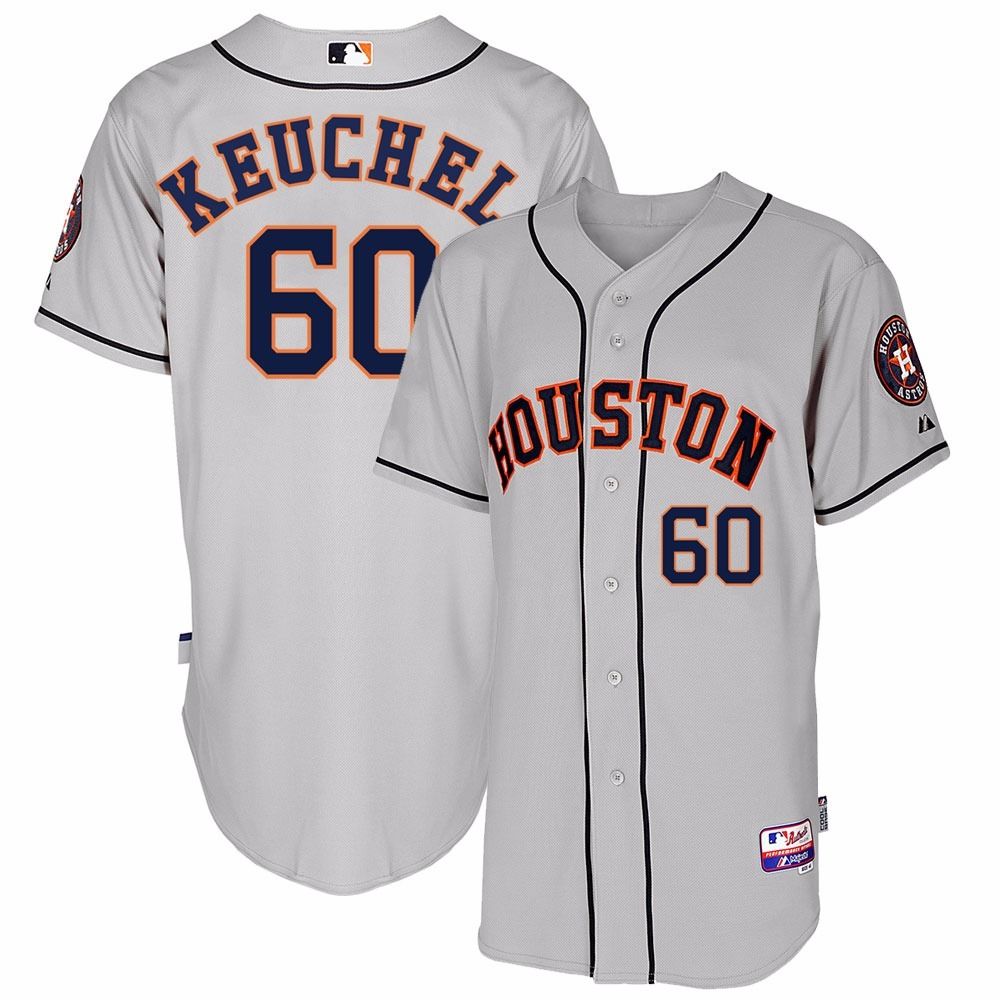 Houston Astros Dallas Keuchel #60 Gray Official Cool base Jersey