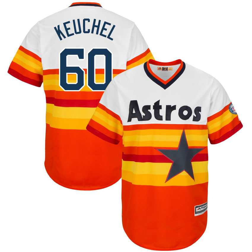 Houston Astros Dallas Keuchel #60 Majestic Orange Authentic Turn Back the Clock Jersey