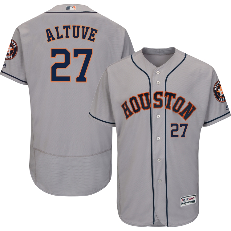 Houston Astros Jose Altuve #27 Gray Authentic Collection Flexbase Jersey