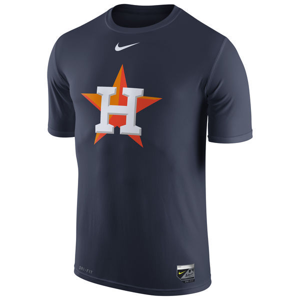 Houston Astros Navy Authentic Collection Legend Logo 1.5 Performance Dri-FIT T-Shirt