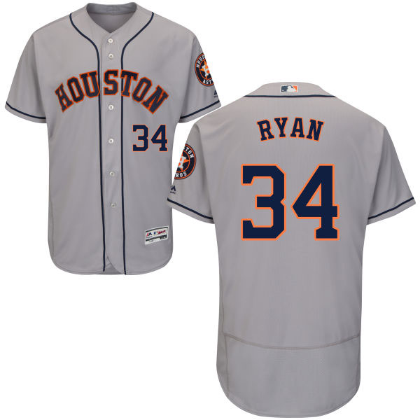 Houston Astros Nolan Ryan #34 Gray Authentic Collection Flexbase Jersey