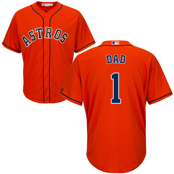 Houston Astros Majestic Orange Father's Day Gift Authentic Jersey