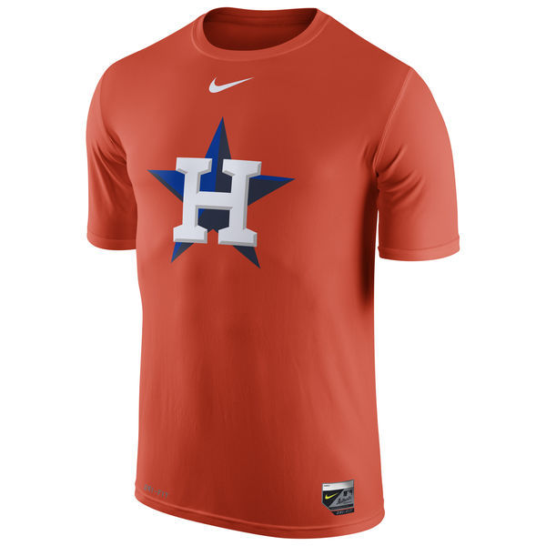 Houston Astros Orange Authentic Collection Legend Logo 1.5 Performance Dri-FIT T-Shirt