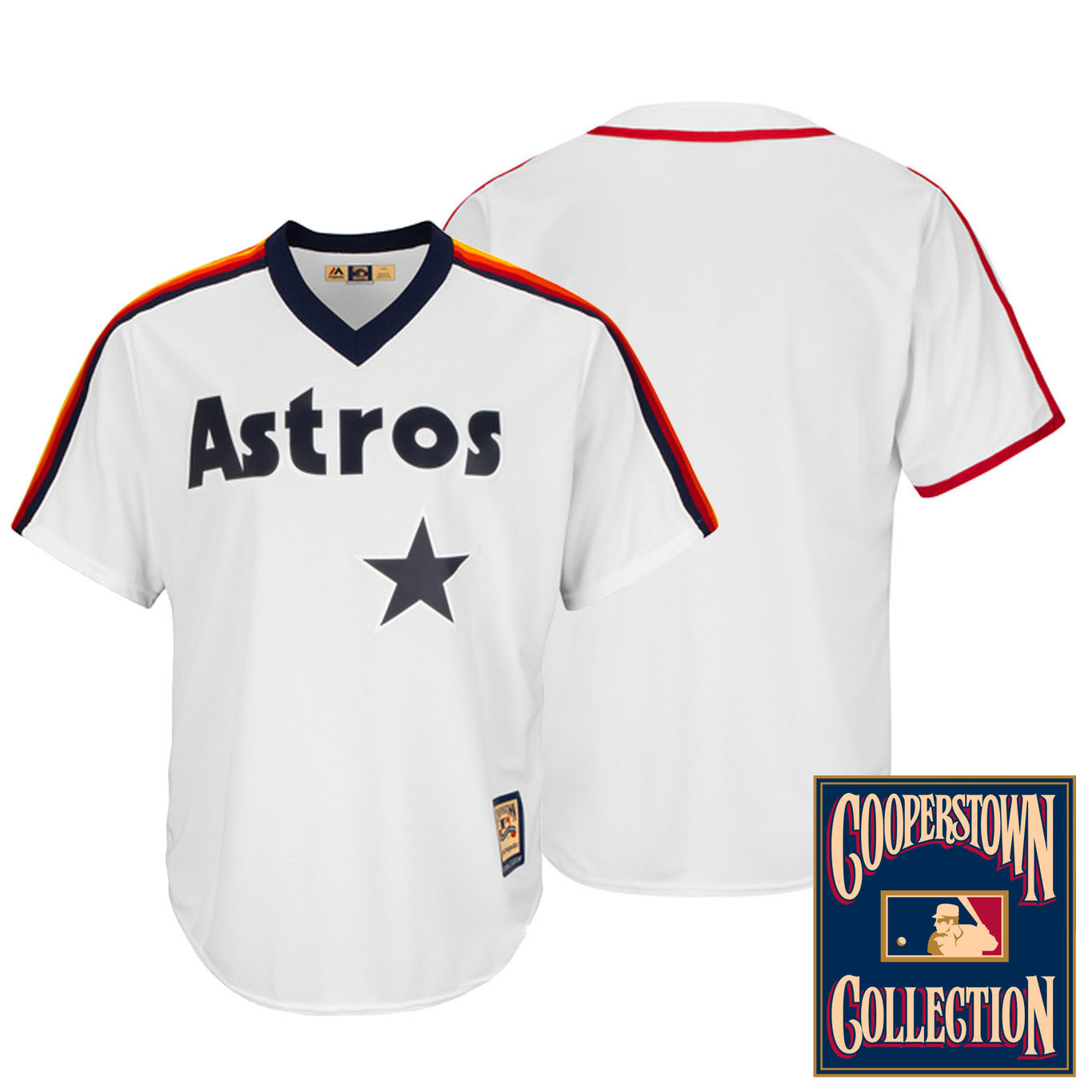 Houston Astros White Cooperstown Cool Base Collection Team Jersey