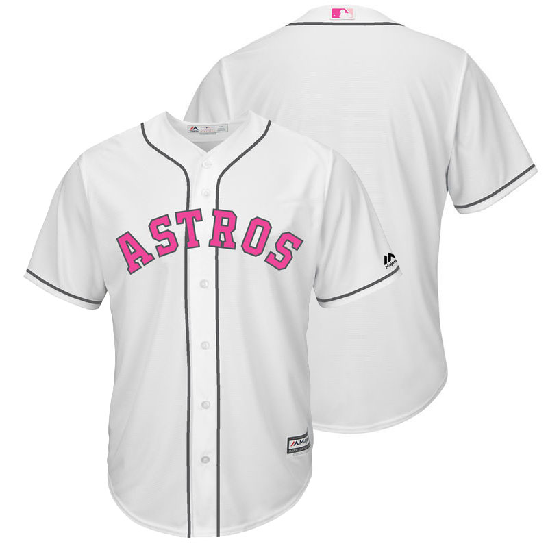 Houston Astros White Home 2016 Mother's Day Cool Base Team Jersey