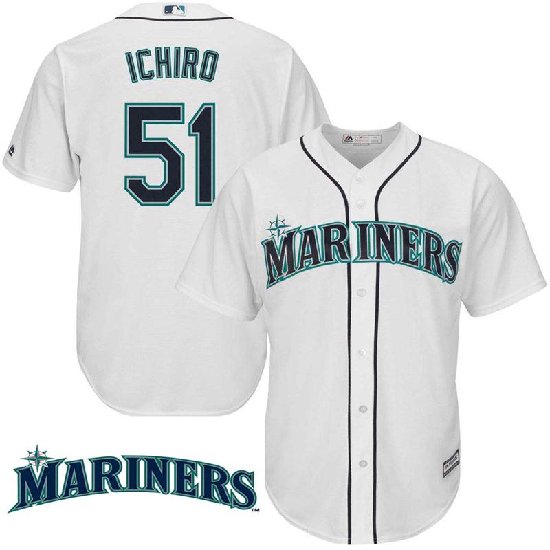 Ichiro Suzuki #51 Miami Marlins White Home Cool Base Jersey