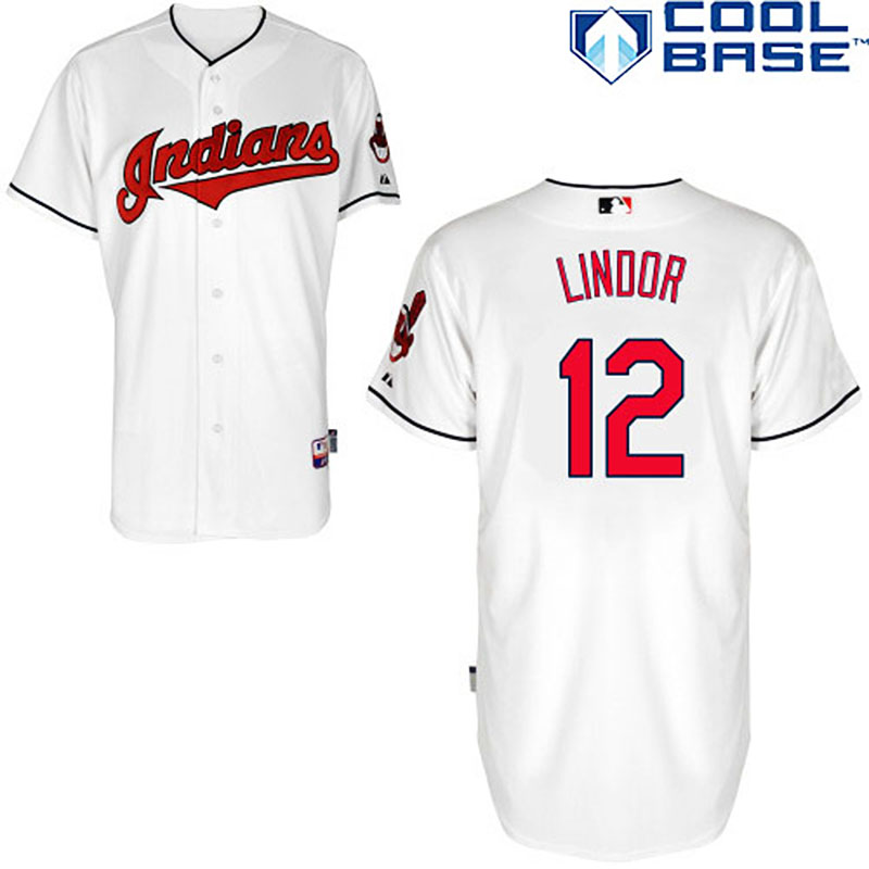 MLB Cleveland Indians #12 Francisco Lindor Cool Base Jersey