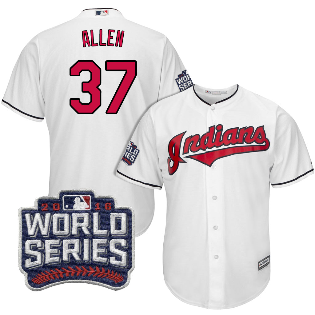 Cleveland Indians Cody Allen #37 White 2016 World Series Bound Cool Base Jersey