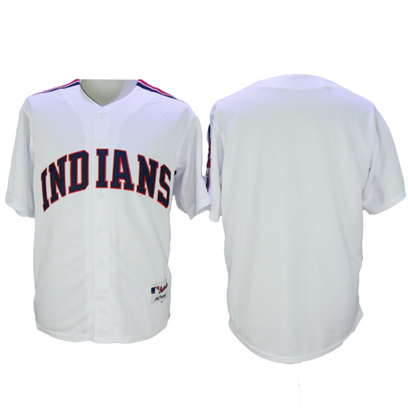 Cleveland Indians Majestic White Cool Base Team Jersey