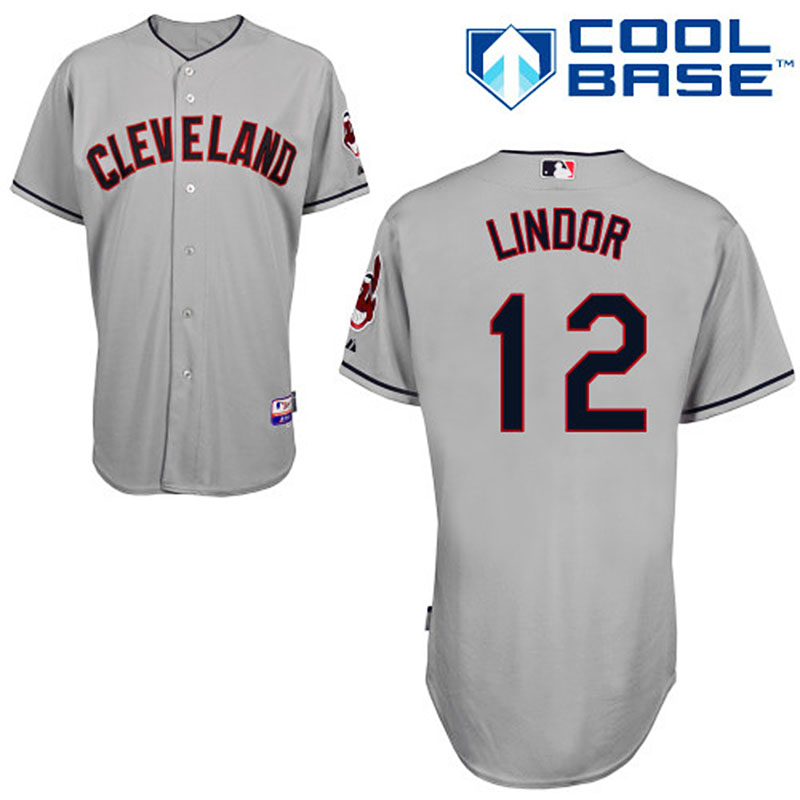 MLB Cleveland Indians #12 Francisco Lindor Cool Base Jersey