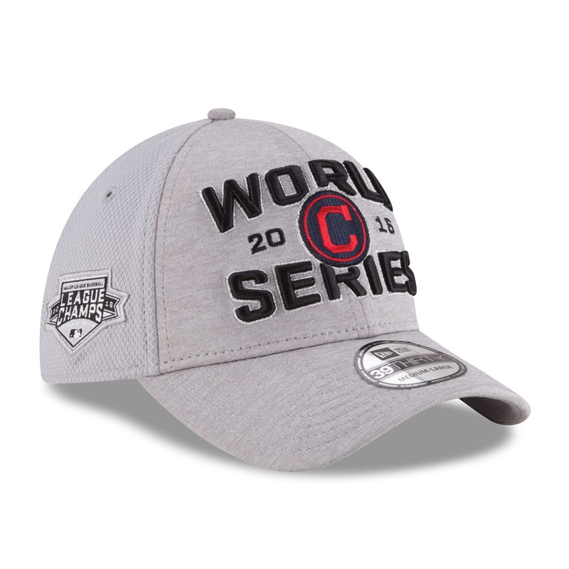 Cleveland Indians Heather Gray 2016 American League Champions World Series Patch 59FIFTY Hat