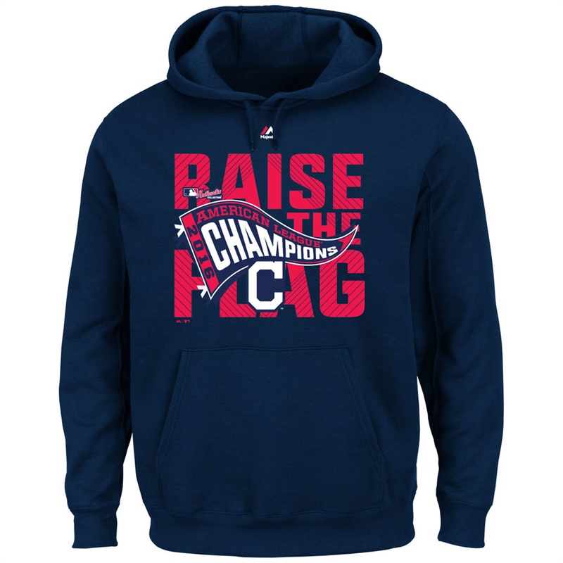 Cleveland Indians Navy 2016 American League Champions Big & Tall Pullover Hoodie