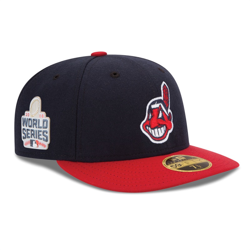 Cleveland Indians Navy 2016 American League Champions World Series Patch Low Profile 59FIFTY Fitted Hat