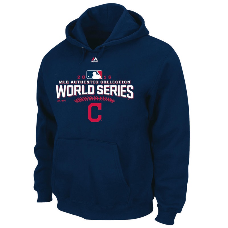 Cleveland Indians Navy 2016 World Series Bound Big & Tall Pullover Hoodie