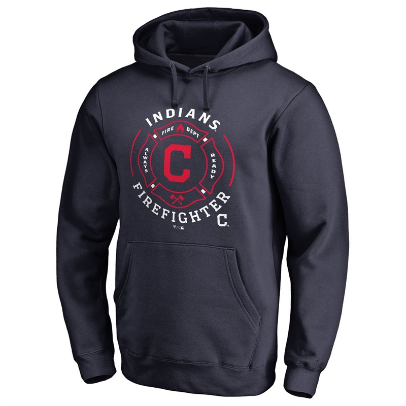 Cleveland Indians Navy Firefighter Aunthetic Pullover Hoodie