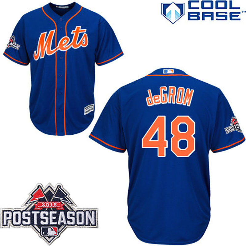 New York Mets #48 Jacob deGrom Blue Cool Base Alternate Home Jersey