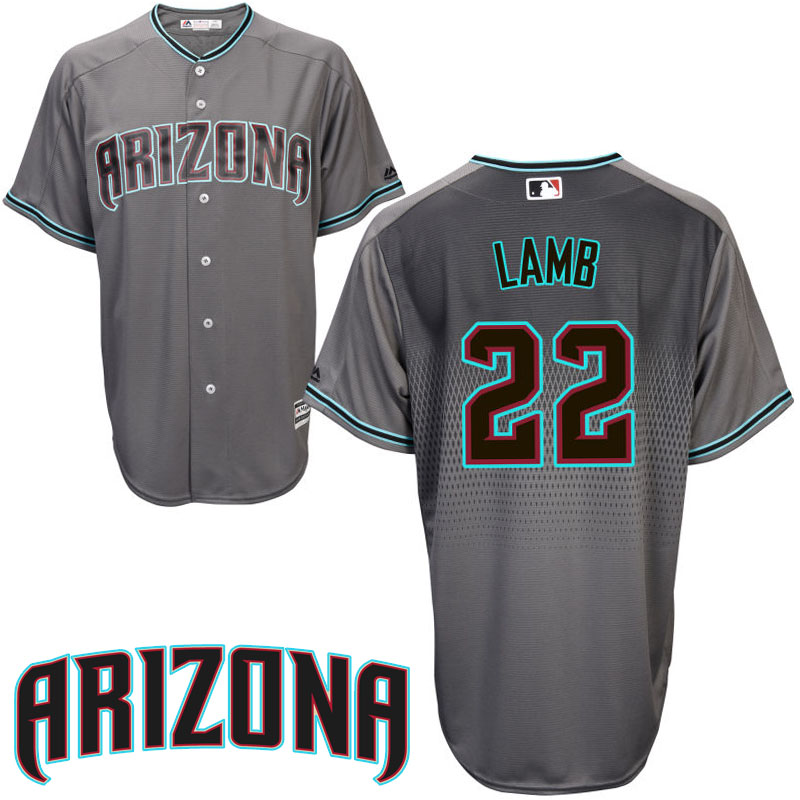 Arizona Diamondbacks Jake Lamb #22 Gray/Aqua Official Cool Base Jersey