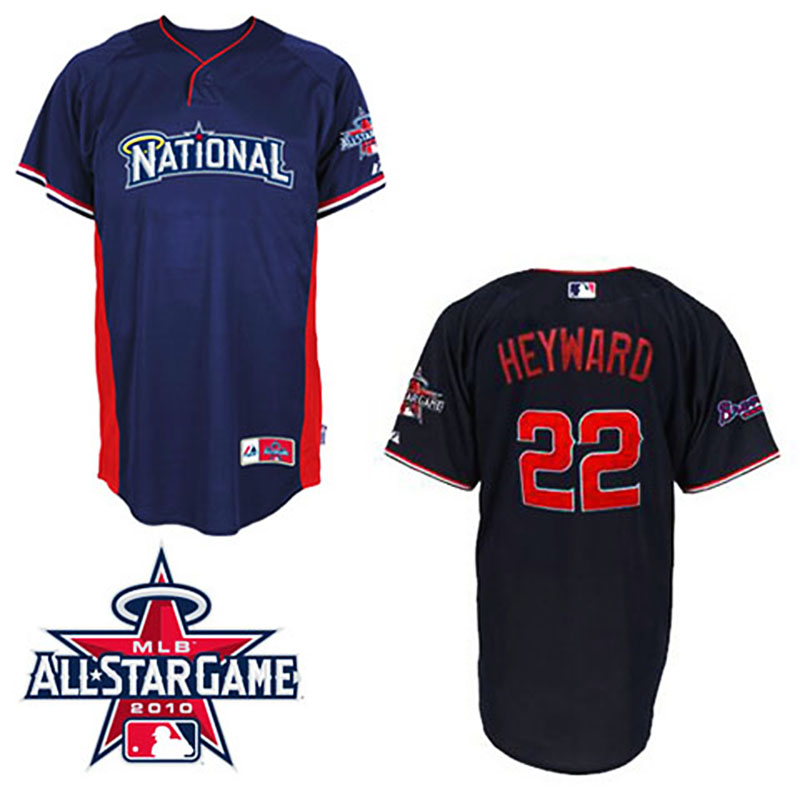 Atlanta Braves #22 Jason Heyward National League 2010 All Star BP Blue Jersey