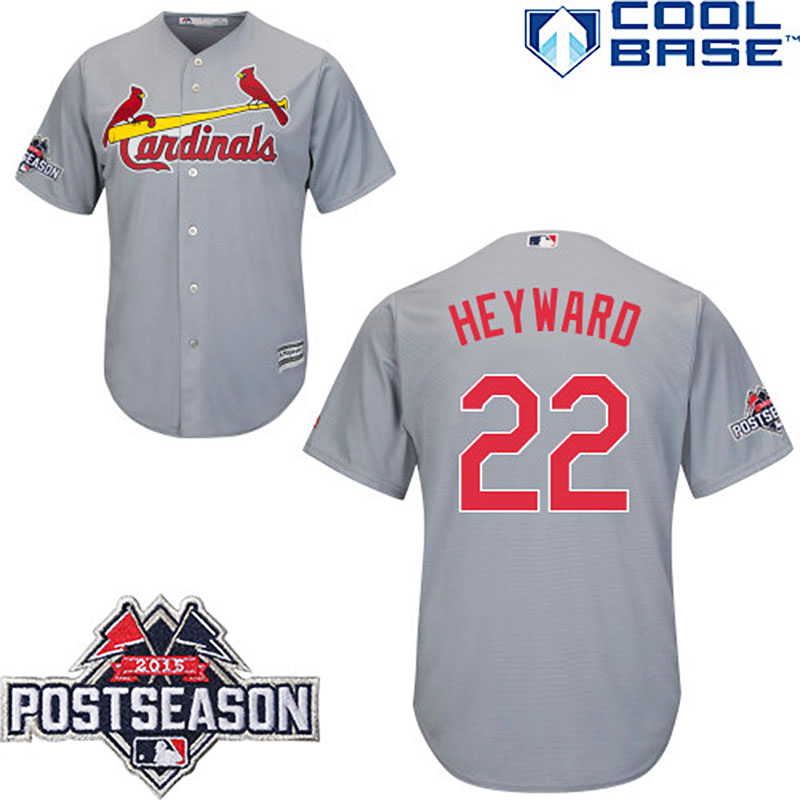 St. Louis Cardinals #22 Jason Heyward Gray Cool Base Road Jersey