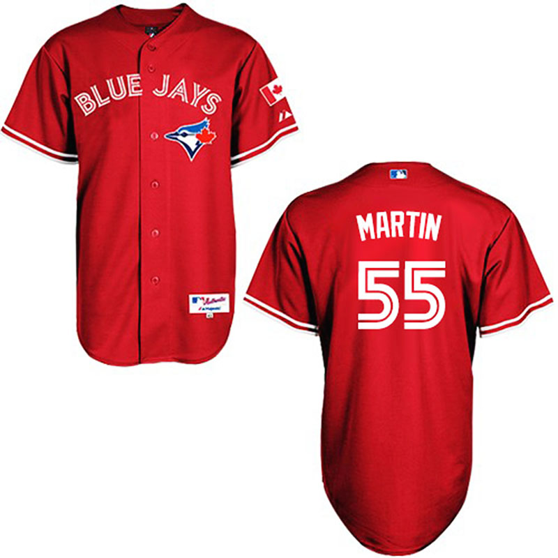 Toronto Blue Jays #55 Russell Martin Men's Authentic Red Alternate Majestic MLB Jersey