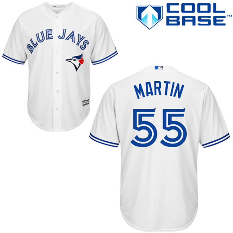 Toronto Blue Jays #55 Russell Martin Men's Authentic White Home Majestic MLB Jersey