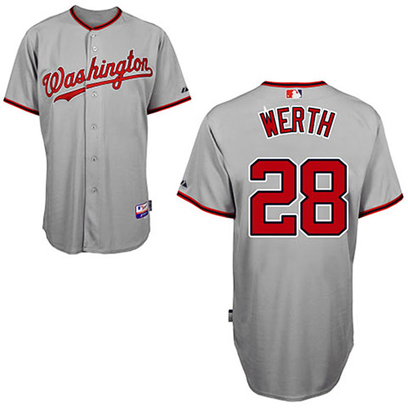 Washington Nationals #28 Jayson Werth Grey 2011 Road Cool Base Jersey