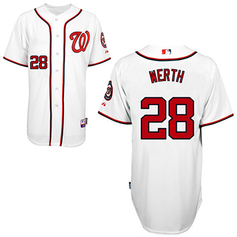 Washington Nationals #28 Jayson Werth White 2011 Home Cool Base Jersey