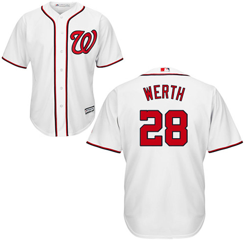 About Washington Nationals #28 Jayson Werth White Home Cool Base Jersey