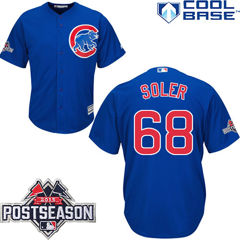 Chicago Cubs #68 Jorge Soler Blue Cool Base Alternate Jersey