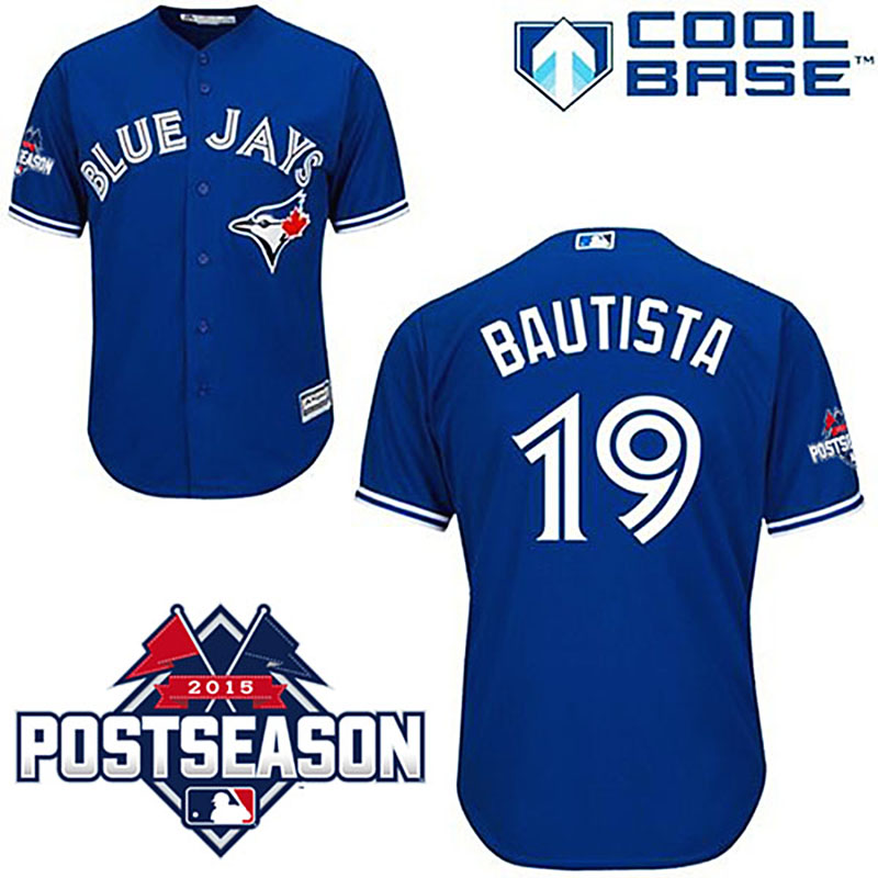 Toronto Blue Jays #19 Jose Bautista Navy Cool Base Alternate Jersey