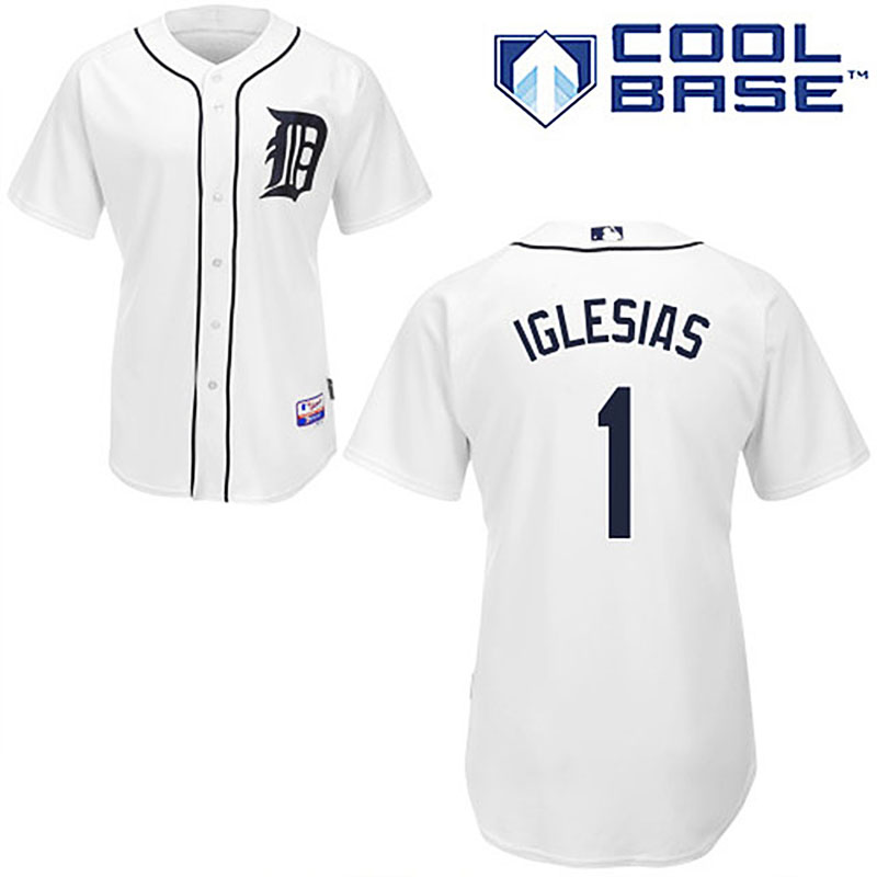 Detroit Tigers #1 Jose Iglesias White Jersey