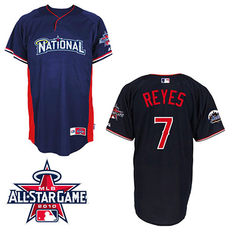 New York Mets #7 Jose Reyes National League 2010 All Star BP Blue Jersey