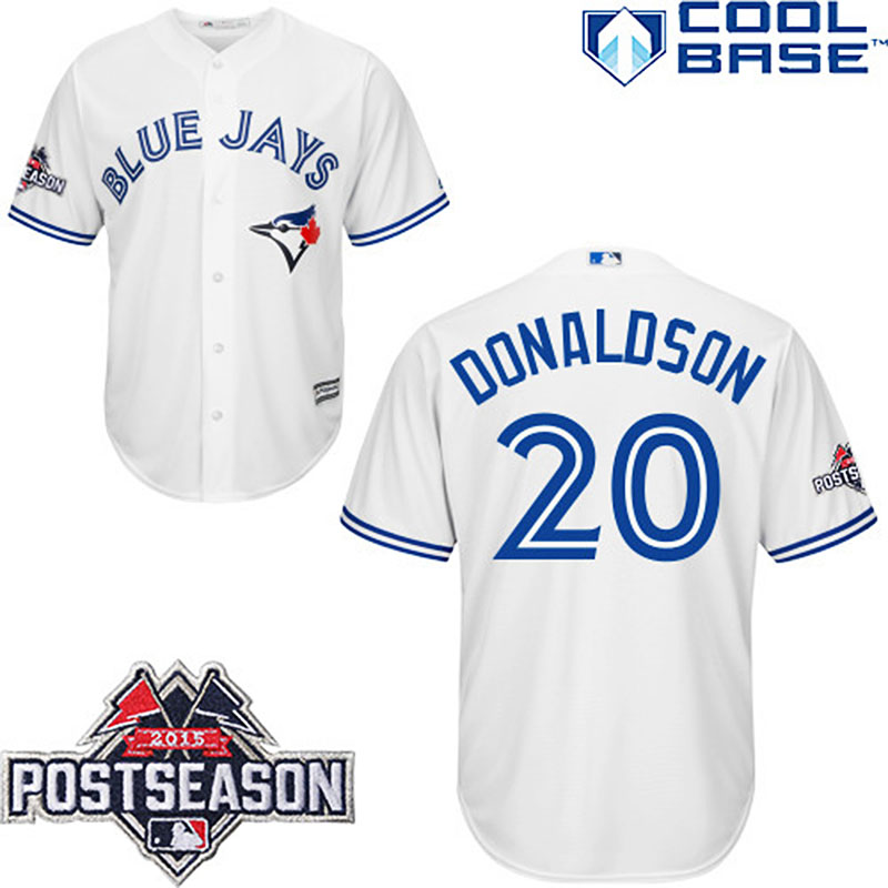 Toronto Blue Jays #20 Josh Donaldson White Cool Base Home Jersey