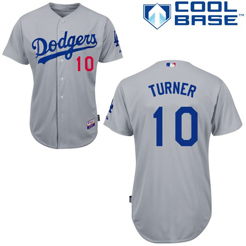 Los Angeles Dodgers Justin Turner Authentic Gray Cool Base Jersey