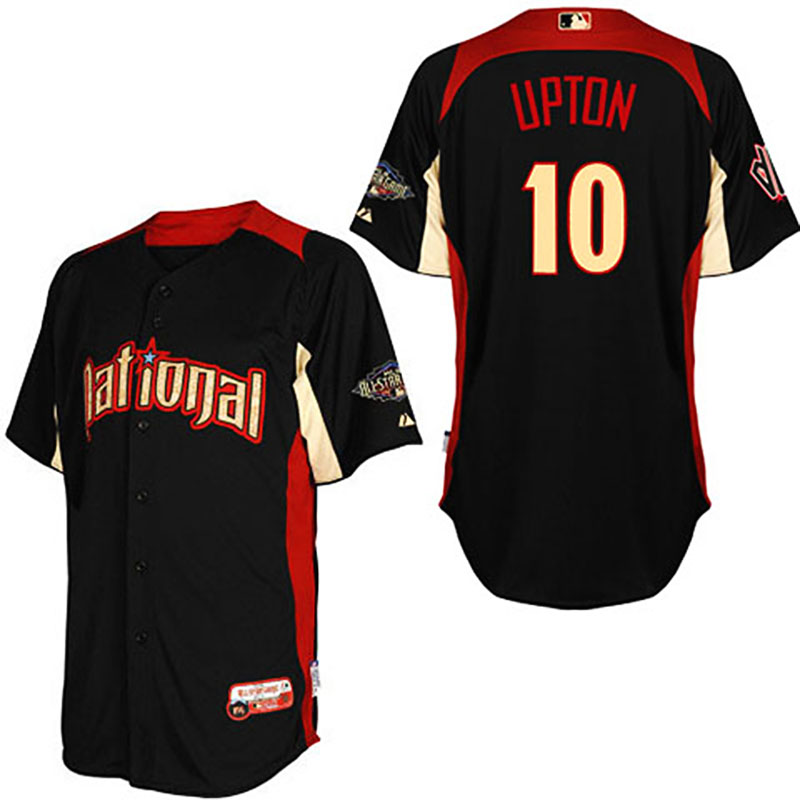 Arizona Diamondbacks #10 Justin Upton National League 2011 All Star BP Black Cool Base Jersey