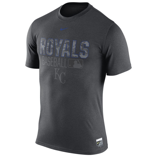 Kansas City Royals Anthracite 2016 Authentic Collection Legend Issue 1.6 Performance Team T-Shirt