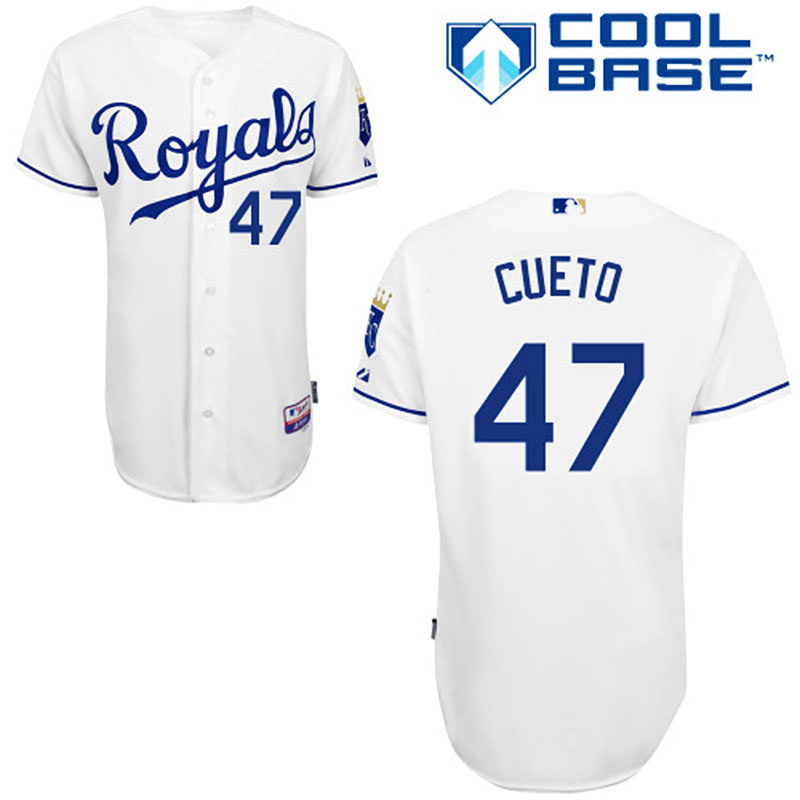 Kansas City Royals #47 Johnny Cueto White Authentic Cool Base Jersey