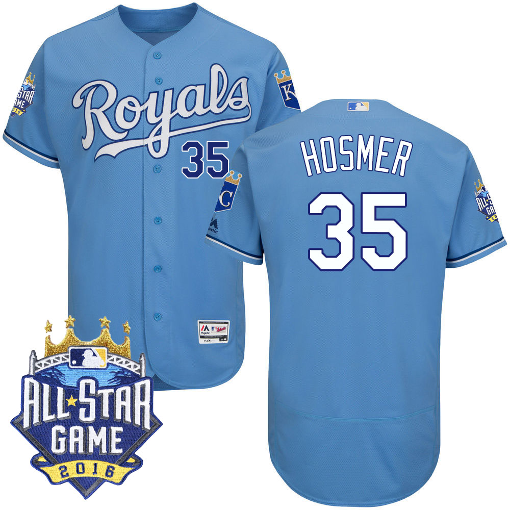 Kansas City Royals Eric Hosmer #35 Light Blue 2016 MLB All-Star Game MVP Flex Base Jersey