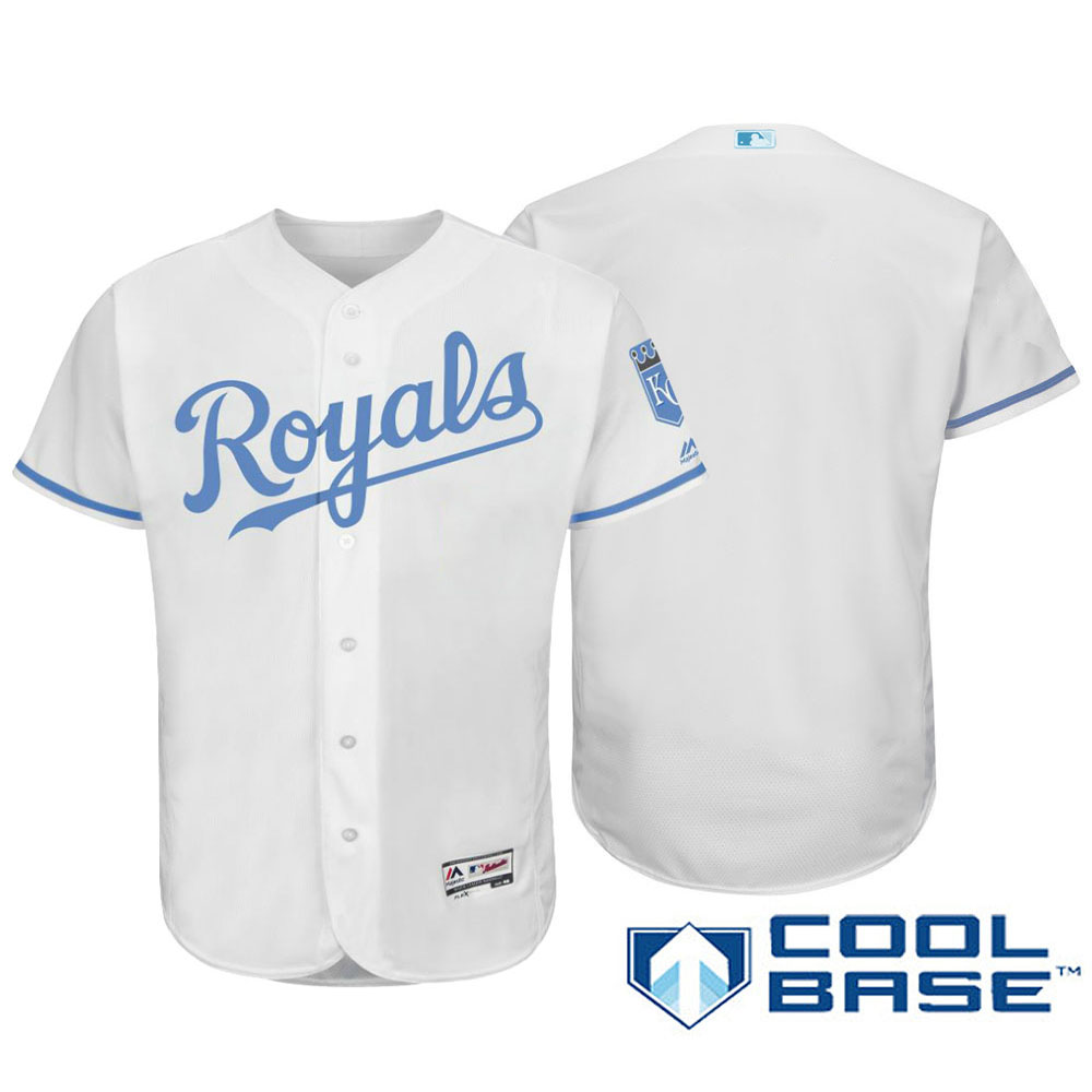 Kansas City Royals 2016 Father's Day White Cool Base Team Jersey