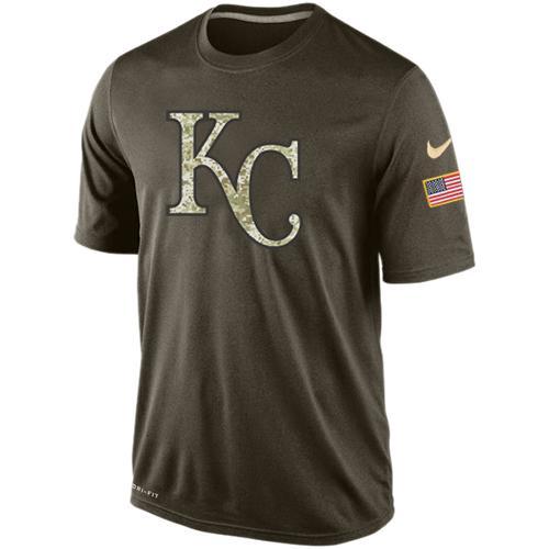 Kansas City Royals Olive Camo Team Logo Baseball T-Shirt