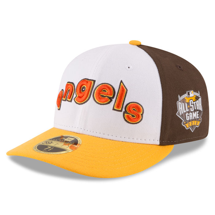 Los Angeles Angels New Era White/Yellow Home Run Derby 2016 All-Star Game Patch Low Profile 59FIFTY Fitted Hat